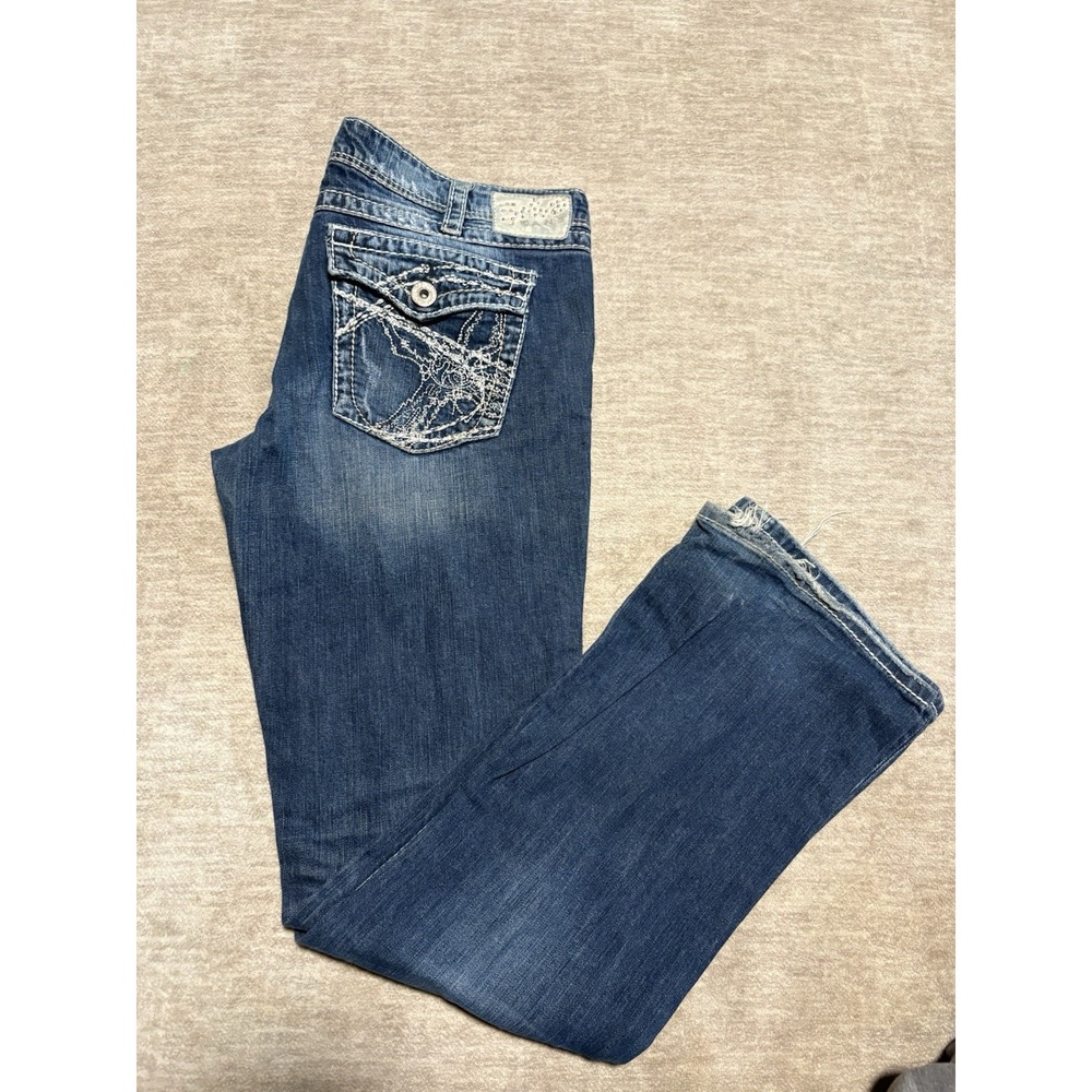 Silver Jeans Woman's Size 32x33 Blue Denim Burkley Surplus Bootcut Jeans